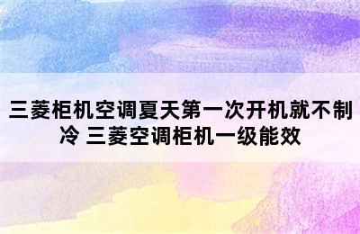 三菱柜机空调夏天第一次开机就不制冷 三菱空调柜机一级能效